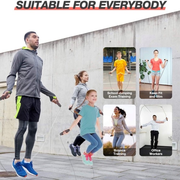 Jump Rope Adjustable - Rapid Speed - Tangle-Free - Ball Bearing - Memory Foam - Picture 2 of 12